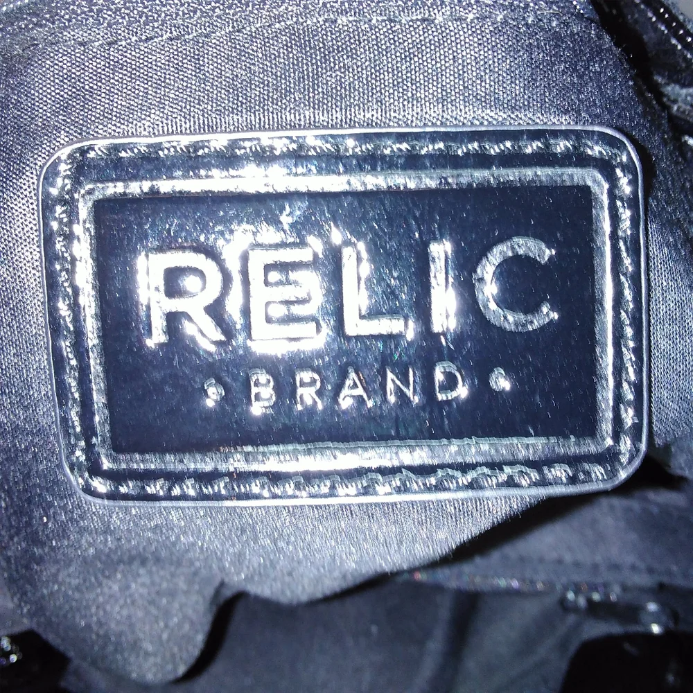 Relic Black Sparkle Hobo Bag Purse